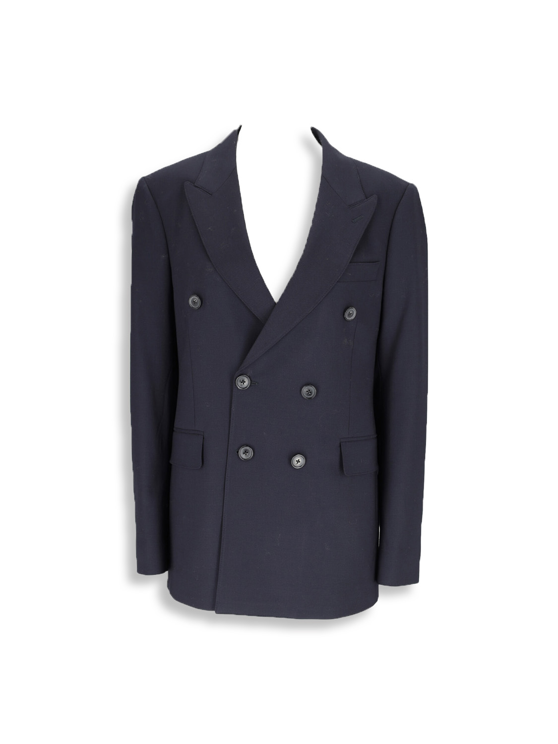 Double breasted suit in virgin wool