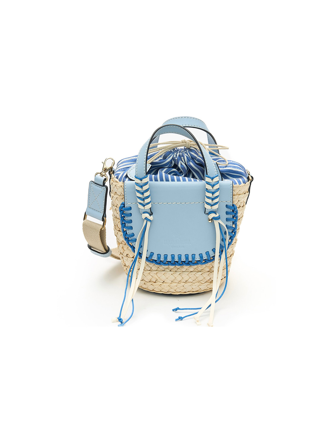 Cuba Lab Habanera Azul Camicia – handwoven basket bag  blue One Size