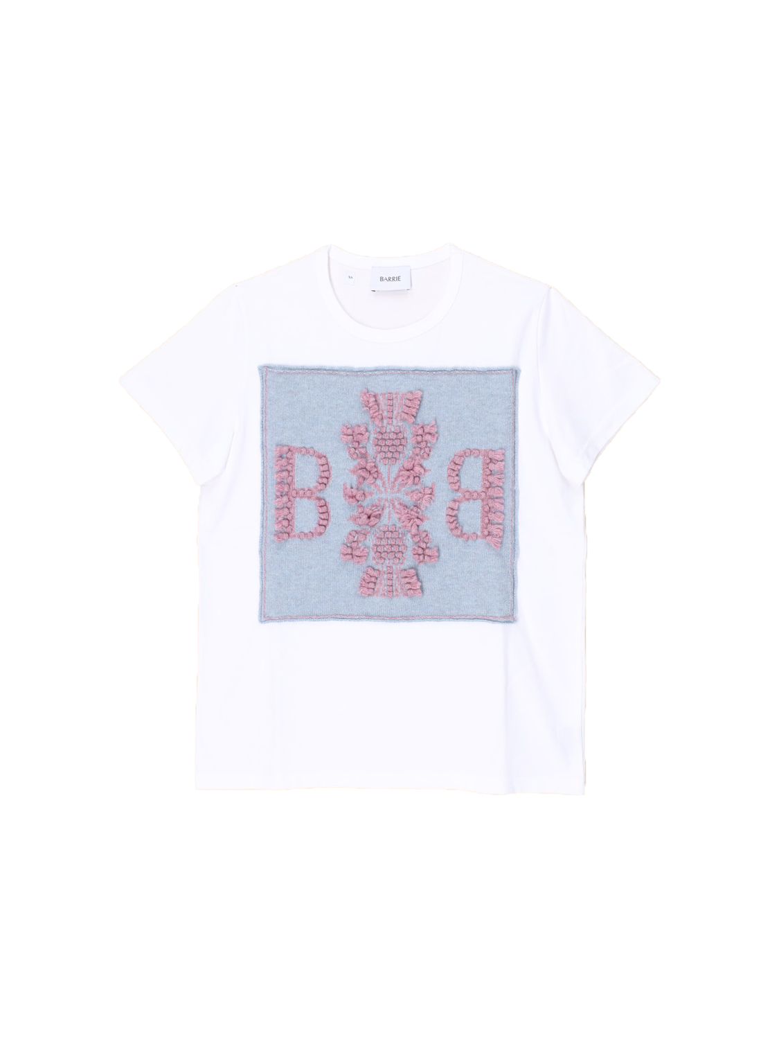 Barrie Thistle Logo – T-shirt with cashmere applications  purple XS