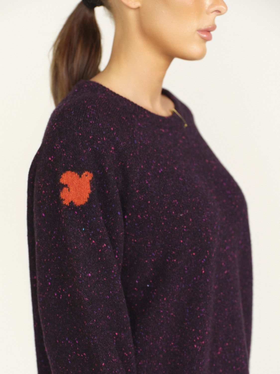 Free City Spacejunk - Sweater with dotted pattern  red S