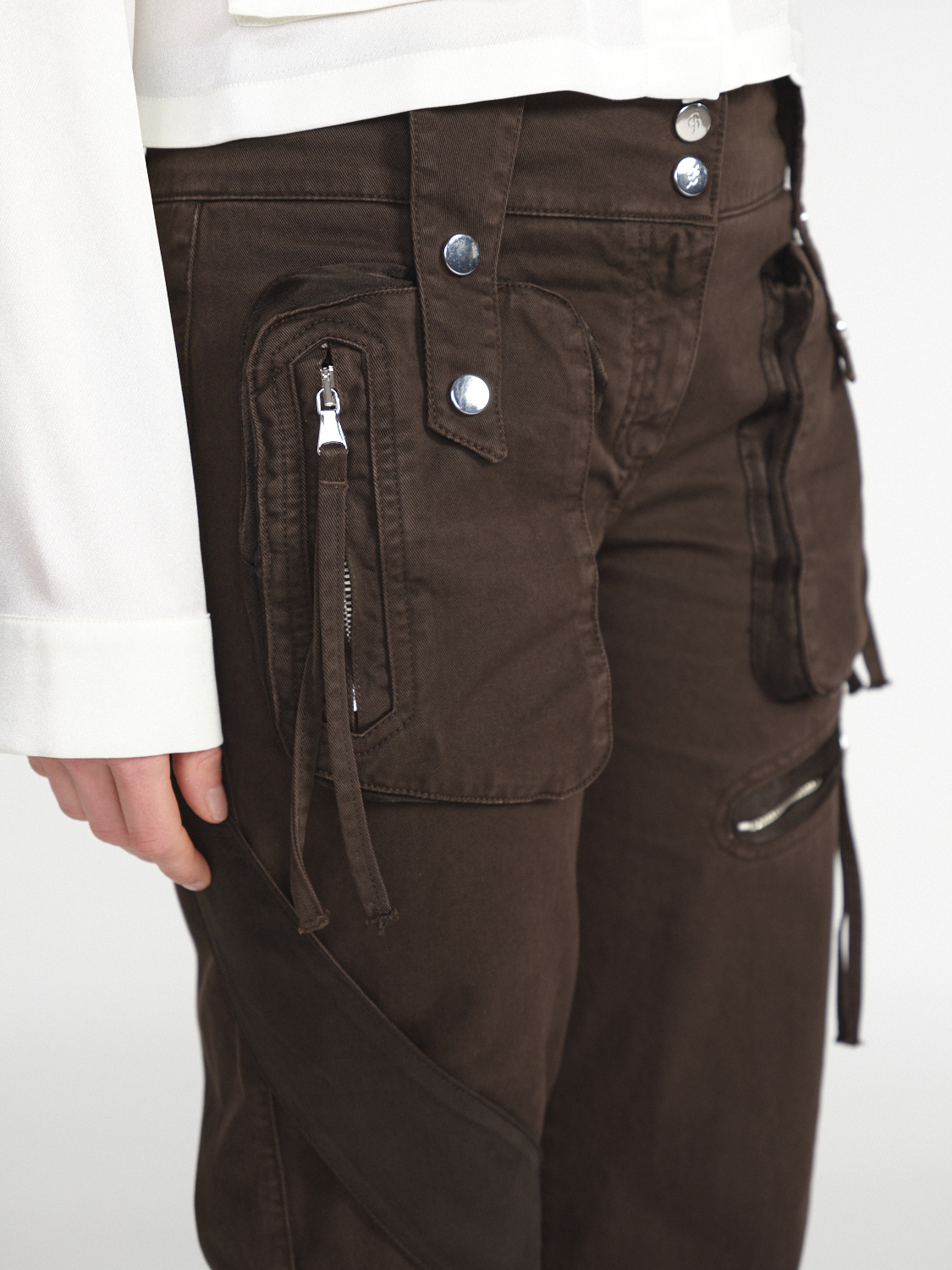 Blumarine Cotton cargo pants  brown 32