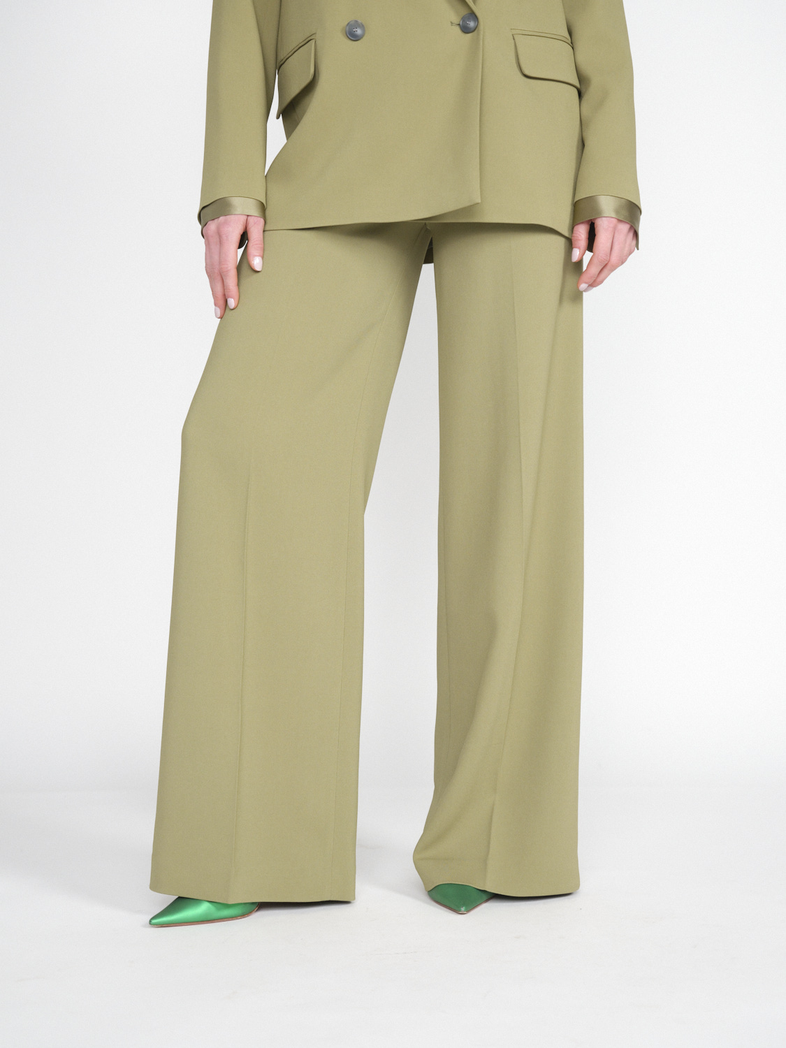 Alane Trousers - Pantalon large en tissu high-tech