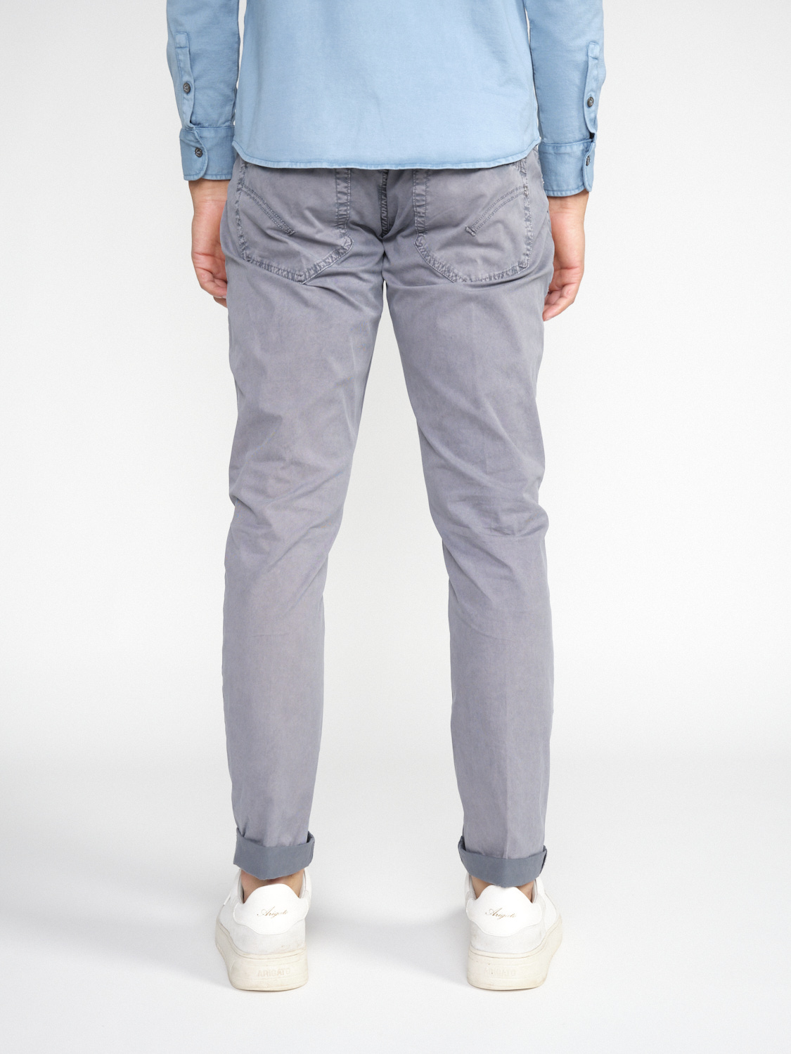 Dondup George – 5-Pocket Hose mit geradem Bein  grau 34