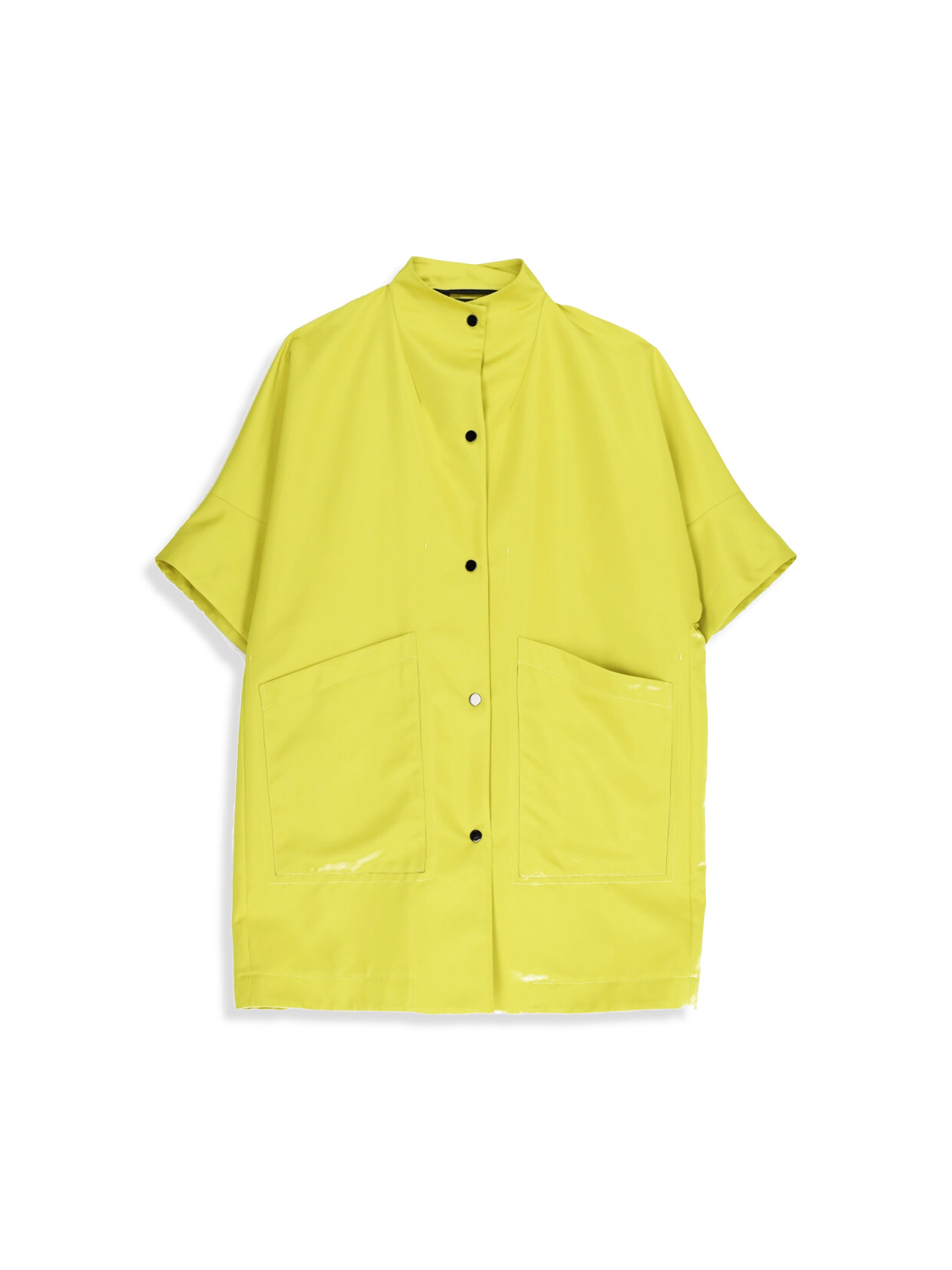 Ahirain Oversized jacket with button placket and stand-up collar yellow XS