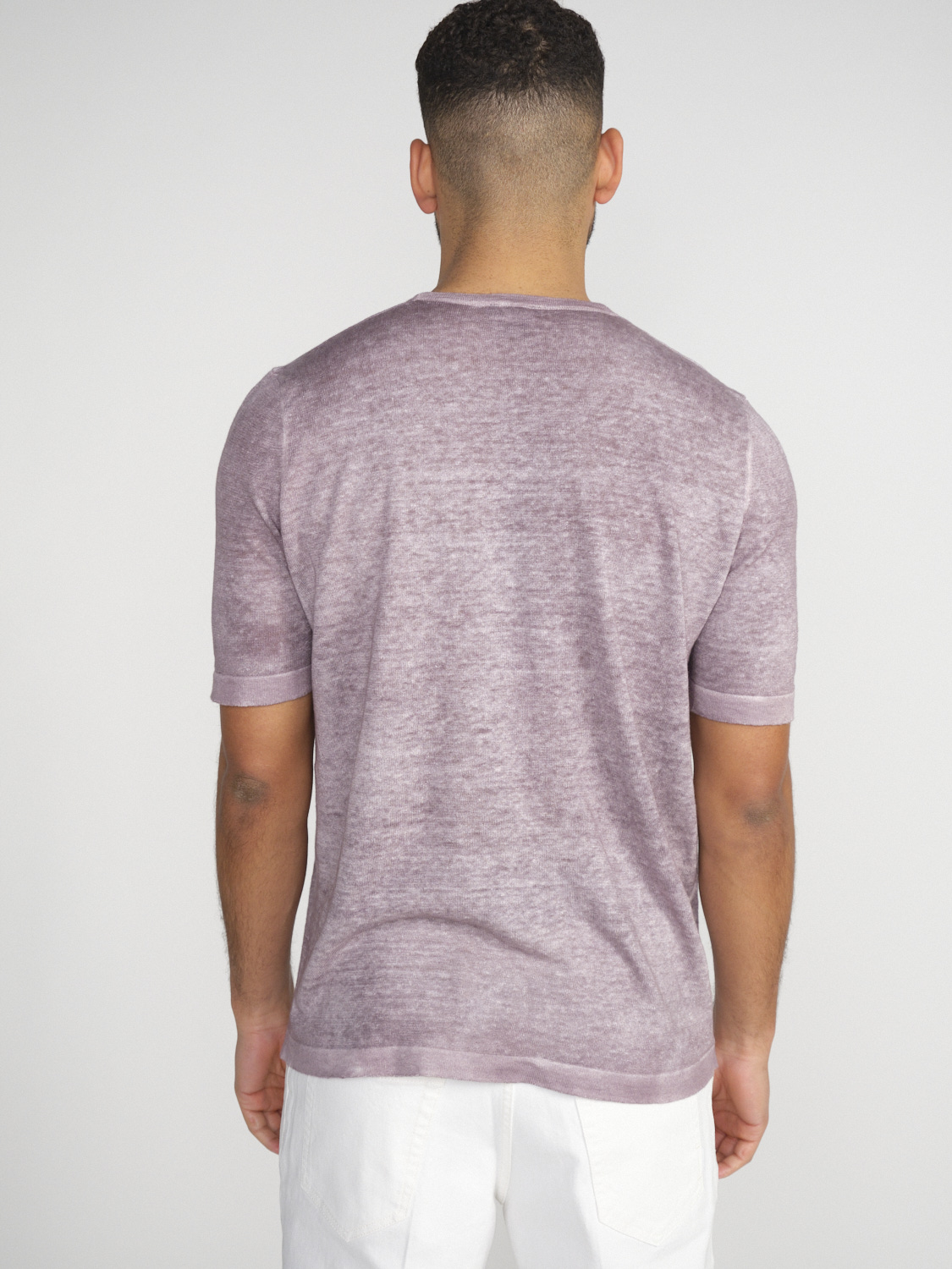 Avant Toi Short-sleeved shirt made from a linen-cotton mix  lila M