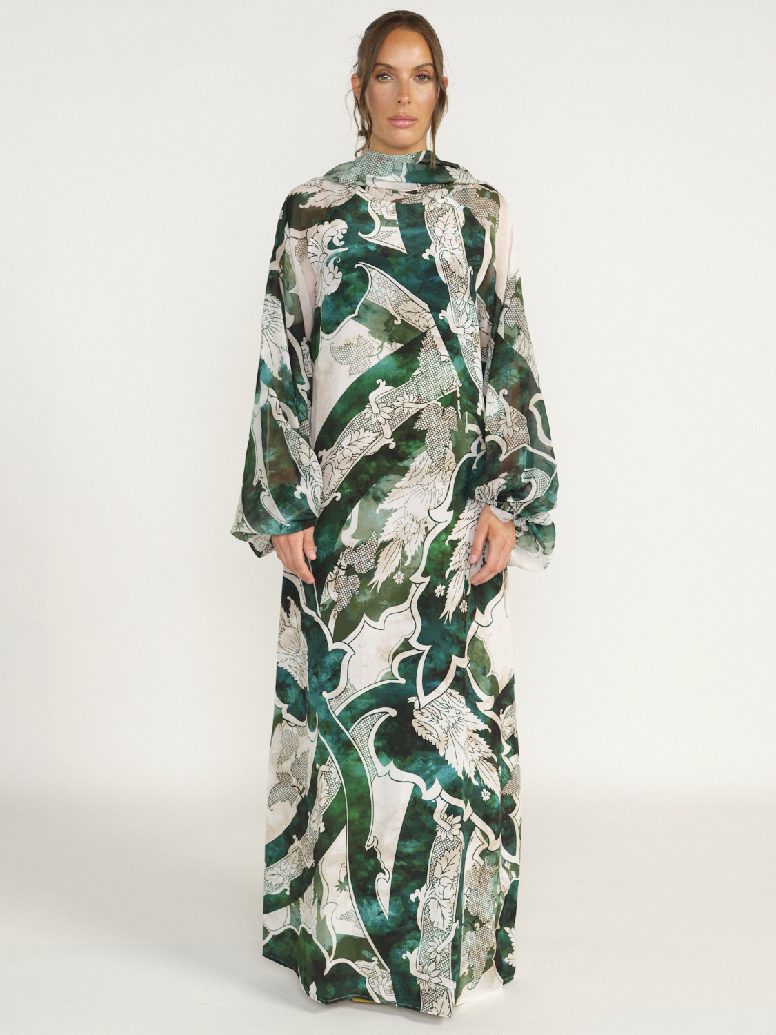 For restless sleepers Arpocrate - Maxi dress with pattern design green S