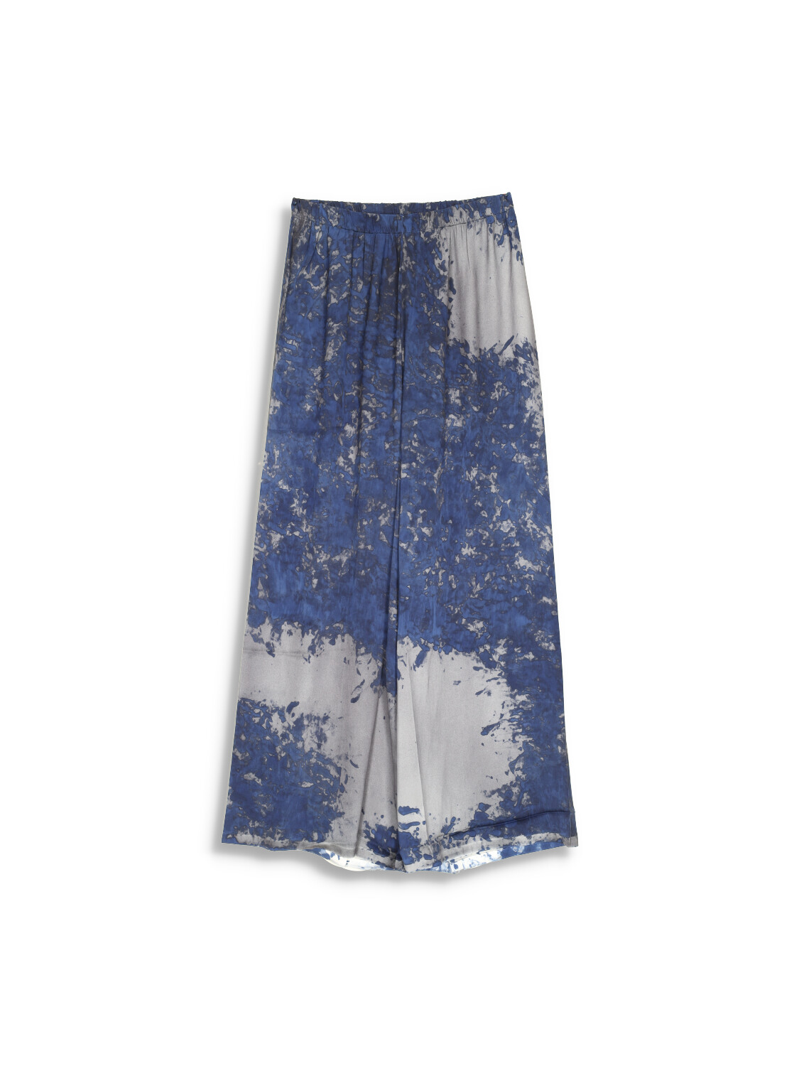 Silk batik look pants