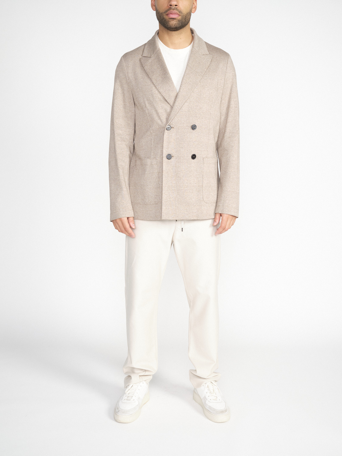 Harris Wharf London Peak Label – Soft cotton jacket  beige 48
