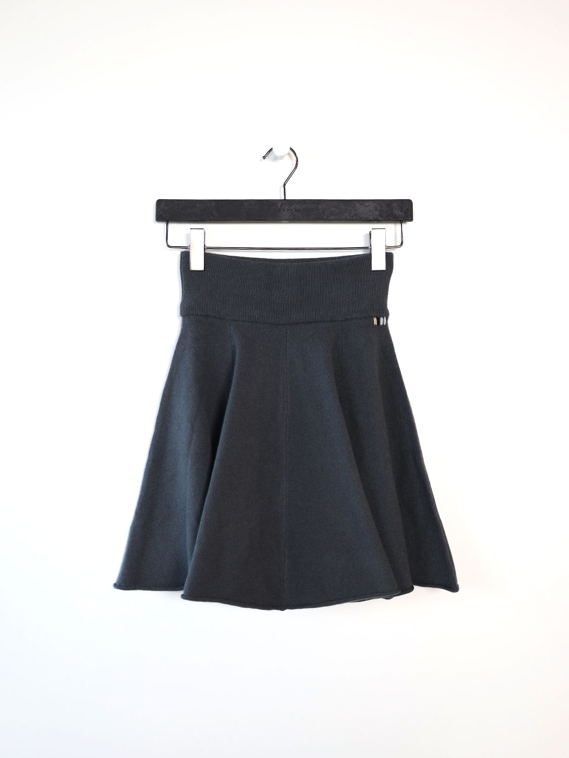 Extreme Cashmere N°379 Girl – Minirock aus Cashmere-Mix anthrazit One Size