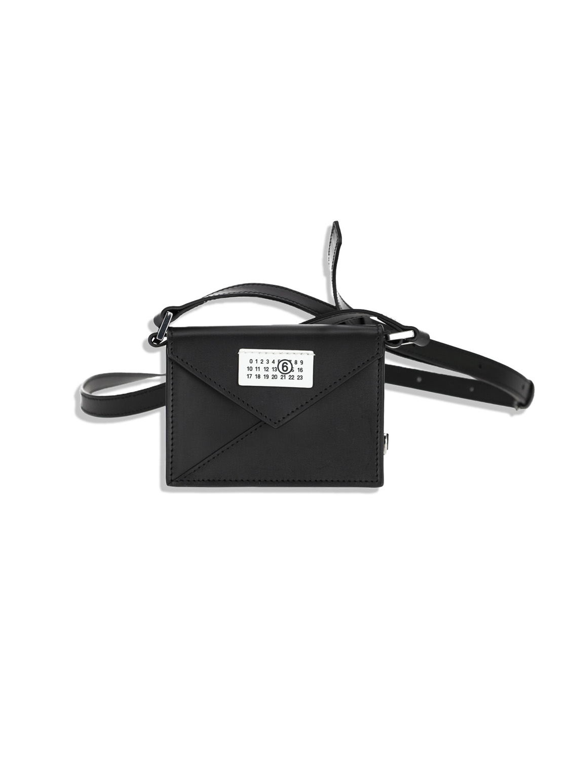 Mini bag with calfskin label detail