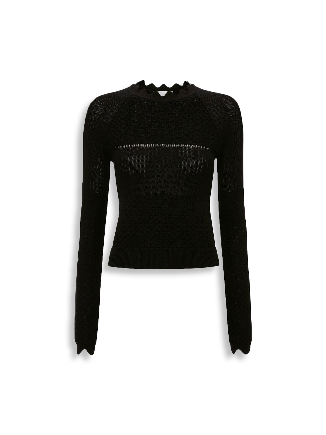 Long Sleeve Jumper - Sweater with crochet look