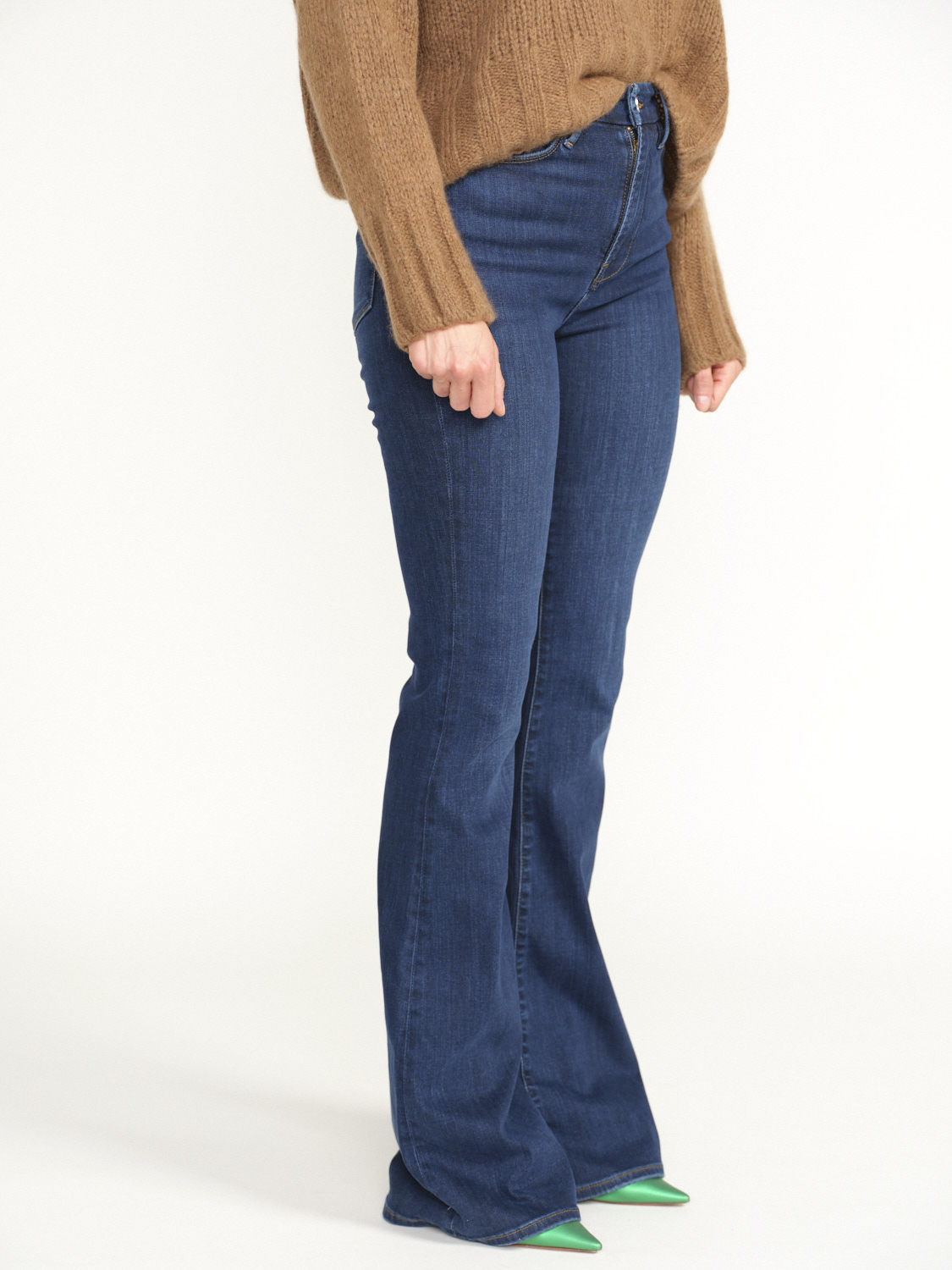 Frame Le Super High Flare - Pantalon en jean à jambe évasée bleu 26