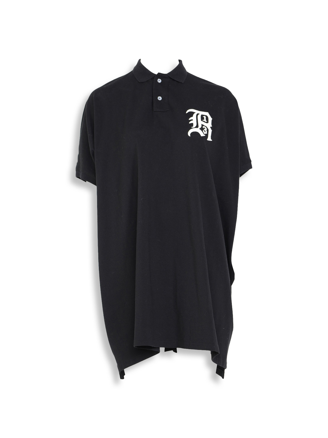 R13 Logo Polo Shirt Dress - Abito in t-shirt con stampa del logo nero XS