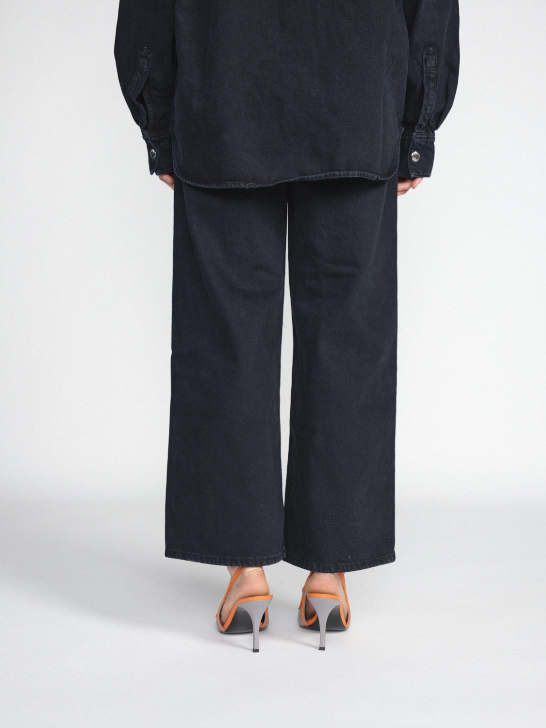 Agolde Ren – Mom-Jeans mit gekürtzter Länge   schwarz 27