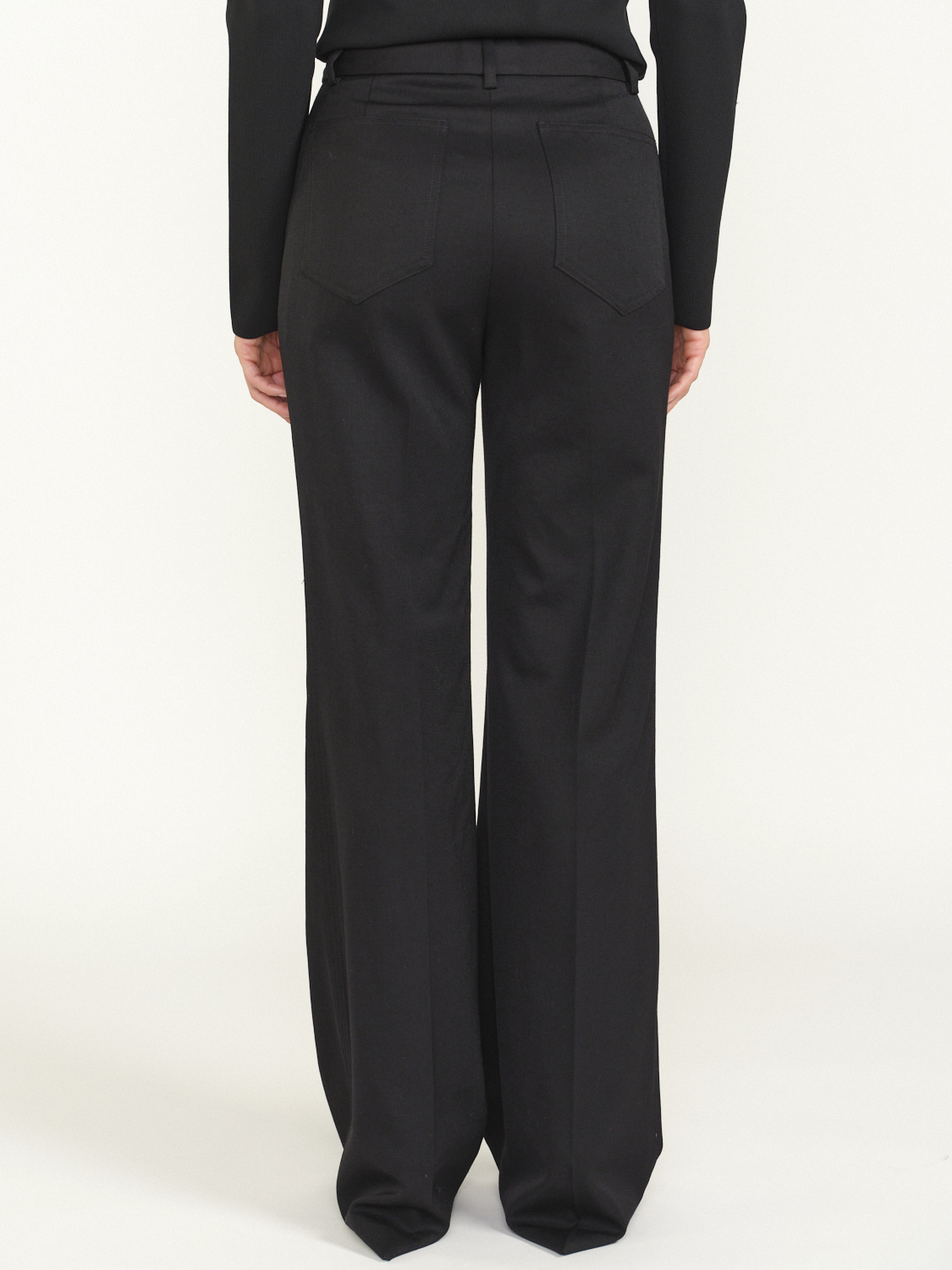 Nili Lotan Christophe - flared trousers in virgin wool  black 36
