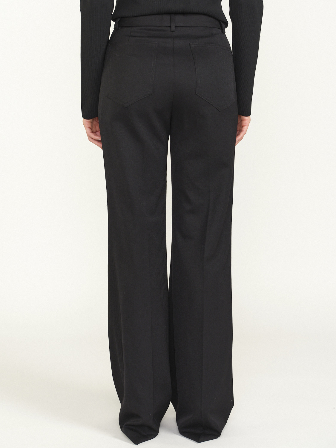 Nili Lotan Christophe - Pantalon large en laine vierge   noir 36