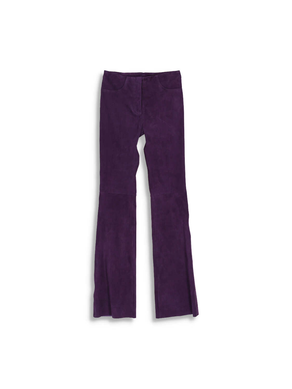 jitrois Pantalon Pika – Bootcuthose aus Veloursleder lila 40