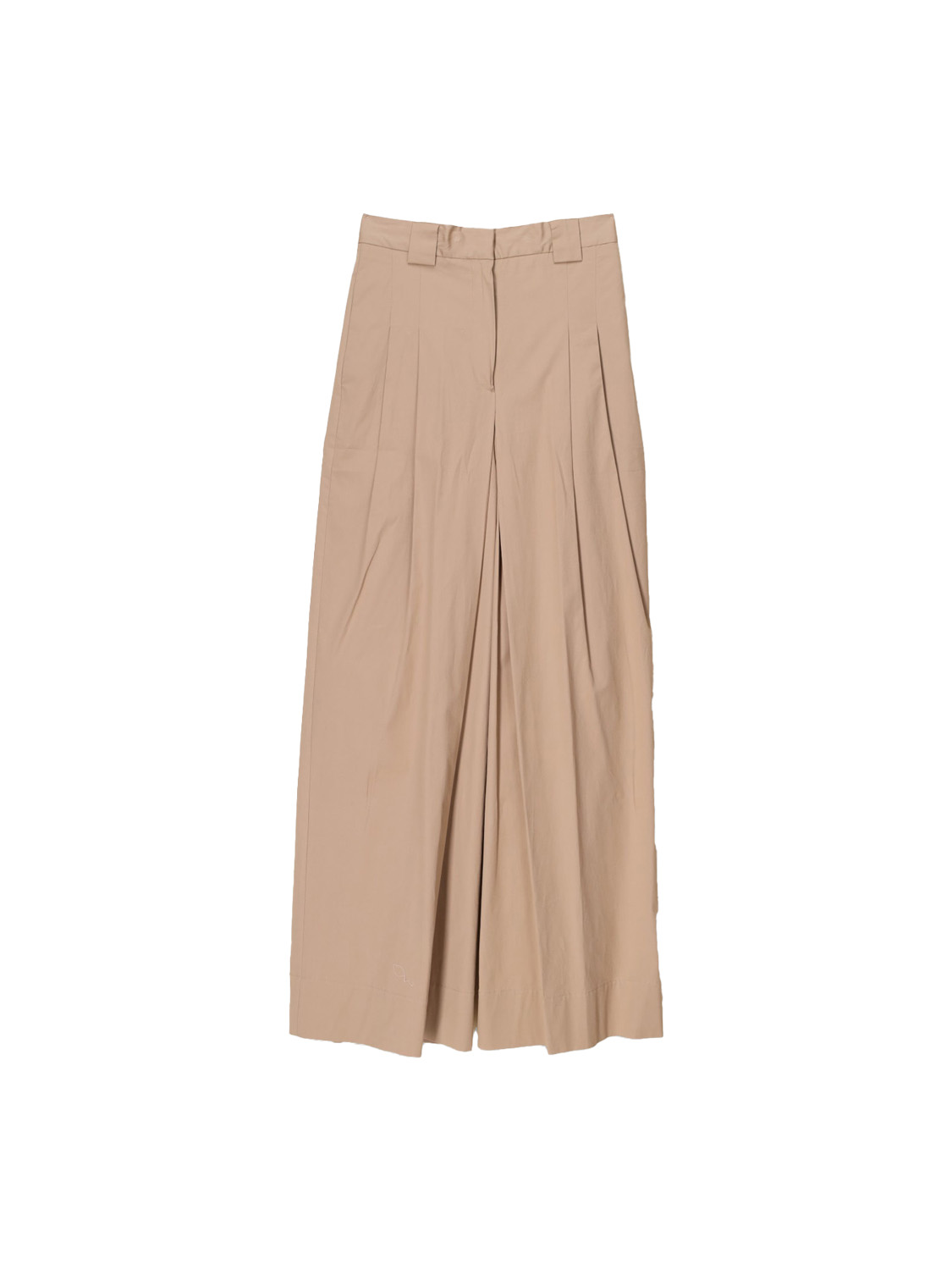 Semicouture Pantaloni leggeri a gamba ultralarga in cotone   beige 38