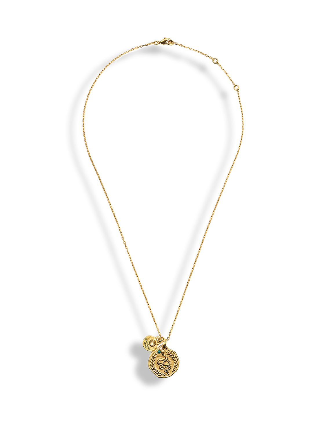 Carthage laurel serpent medal - necklace with talisman pendant