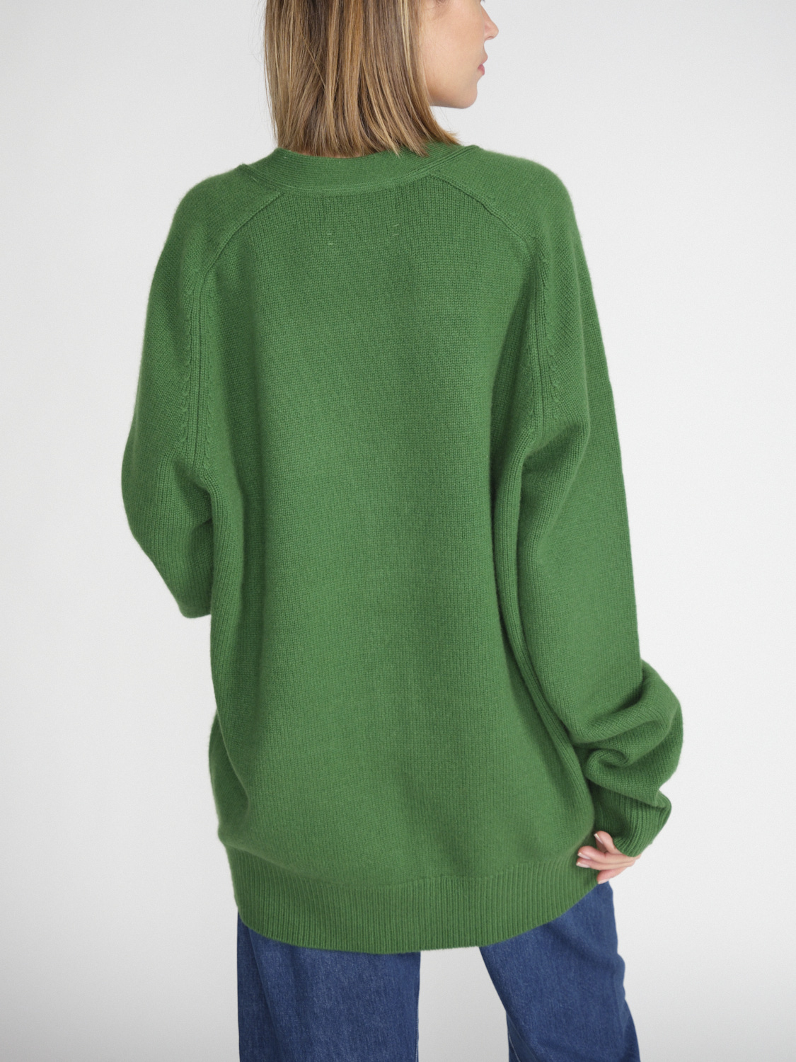 Extreme Cashmere N°244 Papilli - Cardigan double face oversized en cachemire   vert Taille unique