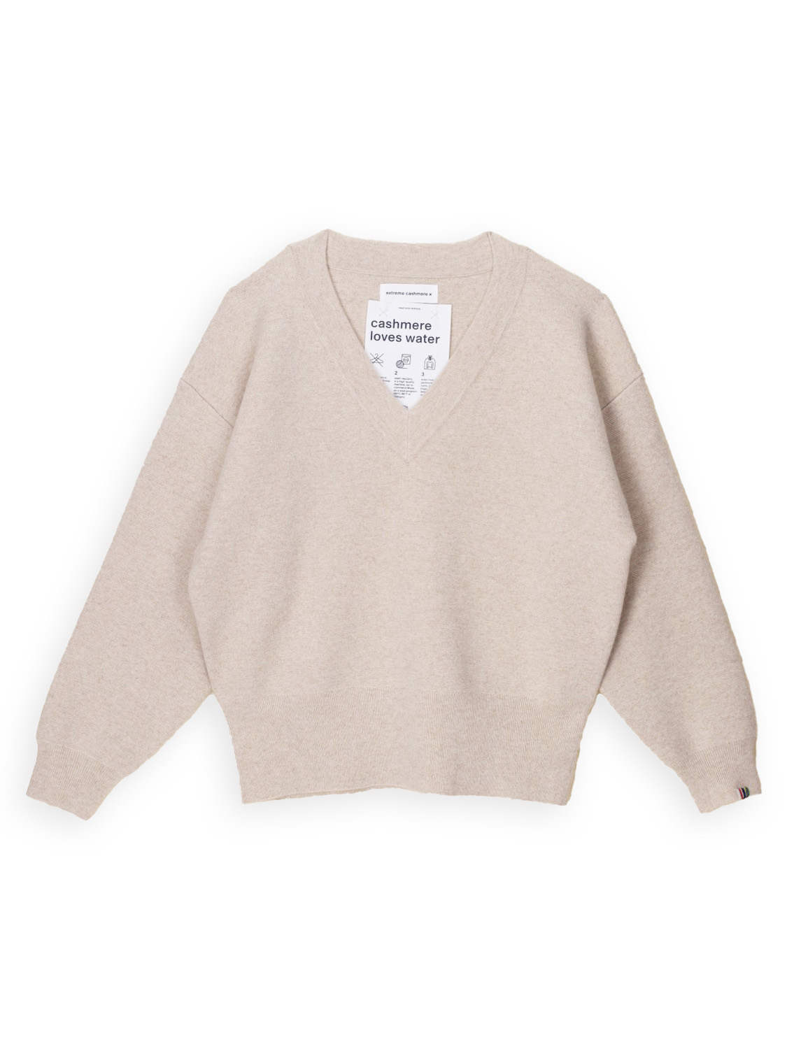 Extreme Cashmere N° 316 Lana - V-neck cashmere sweater  grey One Size