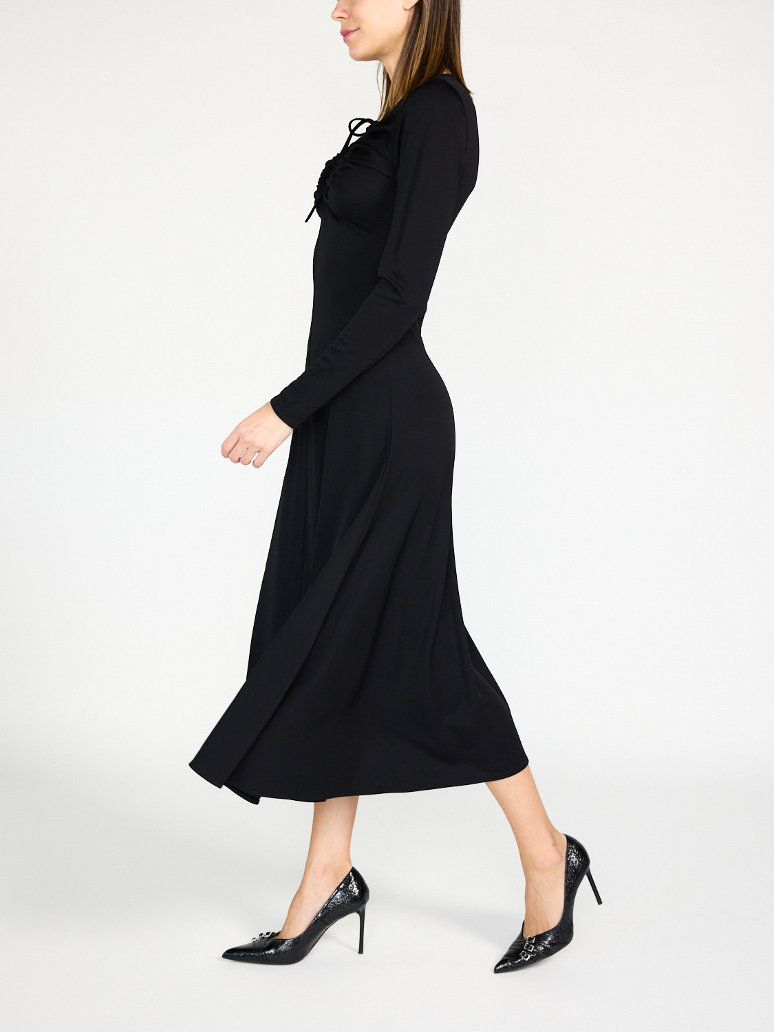 By Malene Birger Deija tech fabric maxi dress  black S