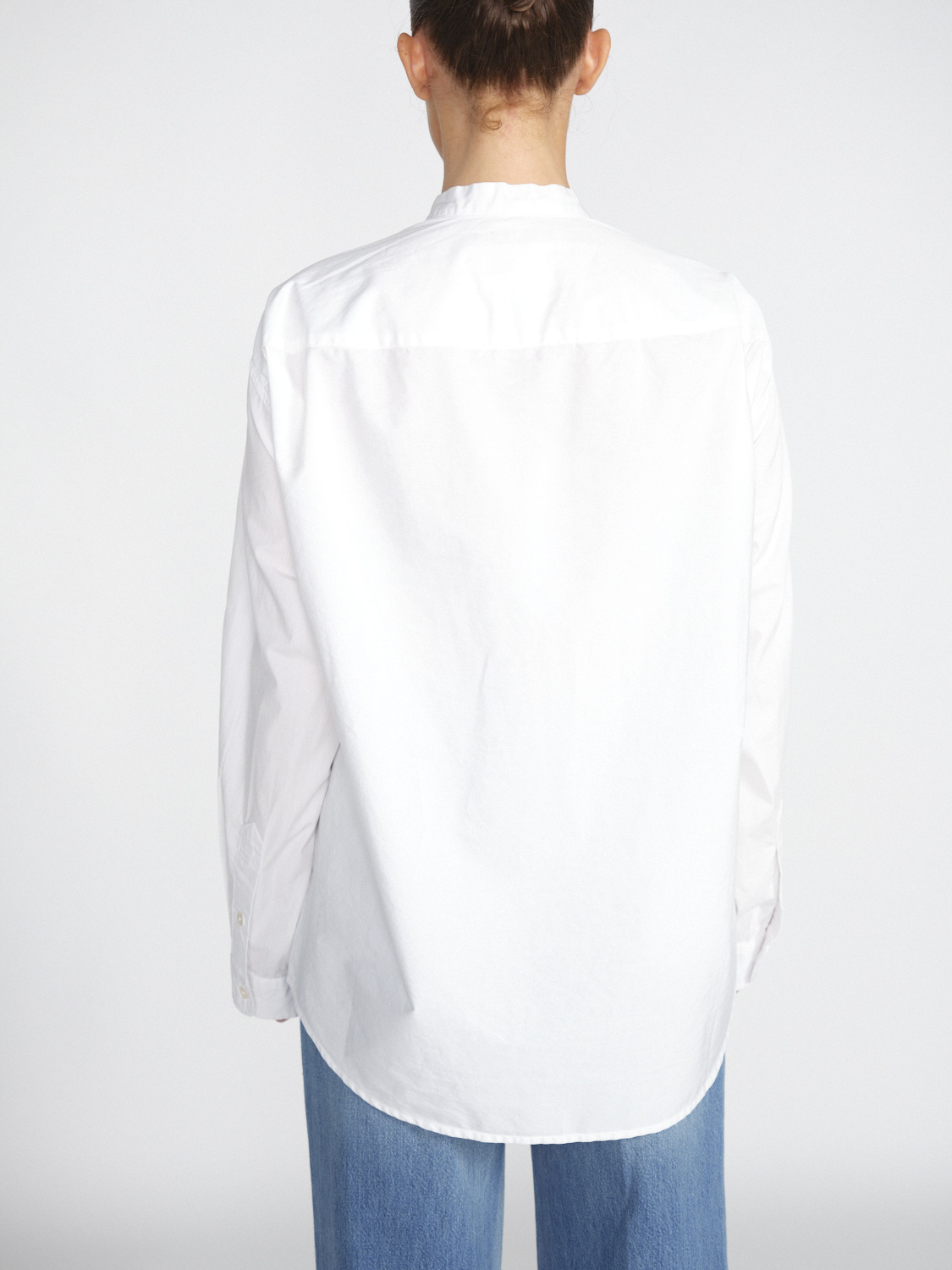 R13 Seamless - Oversized Bluse mit Montagegürtel-Details  blanco S