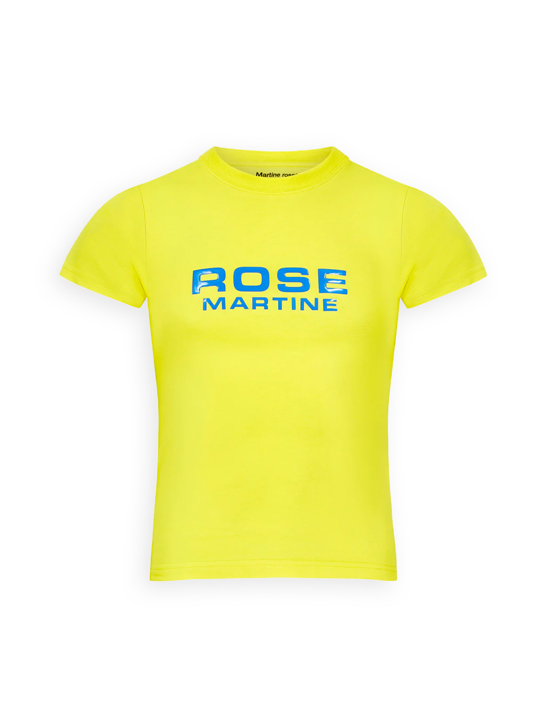 Martine Rose Shrunken - Cotton T-shirt with logo detail  gelb XS