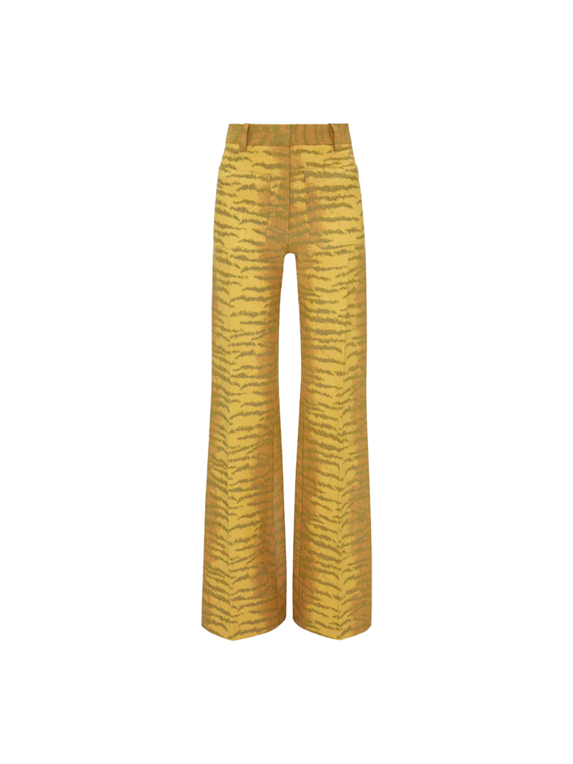 Alina Trouser – flared jacquard trousers in cotton blend 