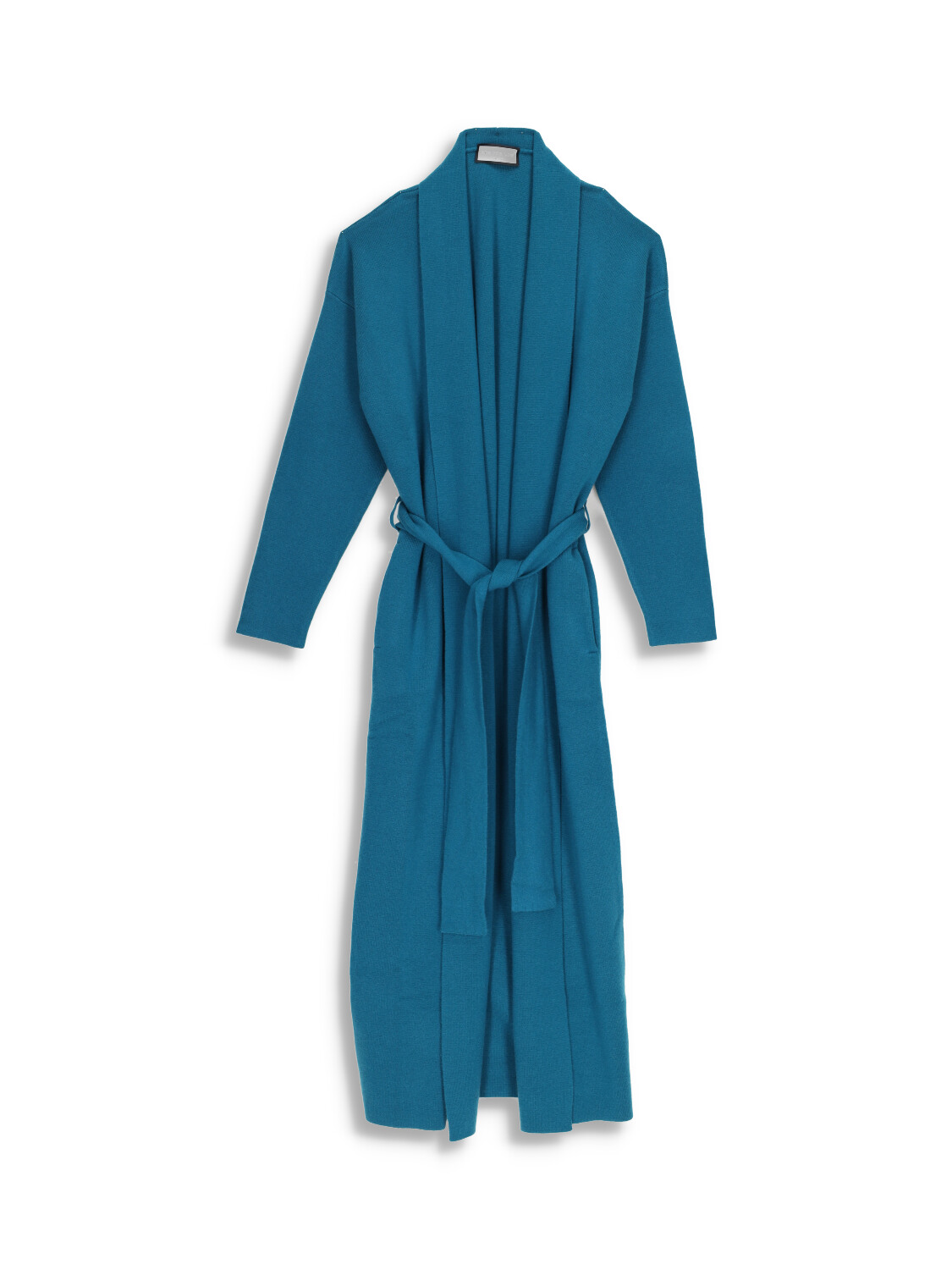 Cashmere open lapel knit coat