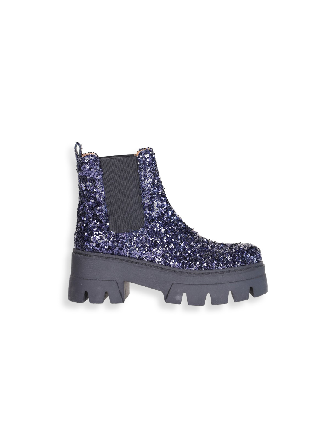 Bottines avec motif à paillettes