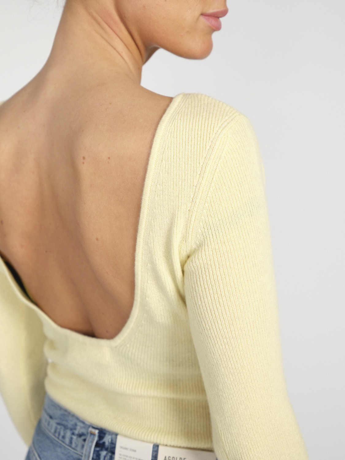 Lisa Yang Juliette – Pullover aus Cashmere mit großem Rückenausschnitt  gelb XS/S