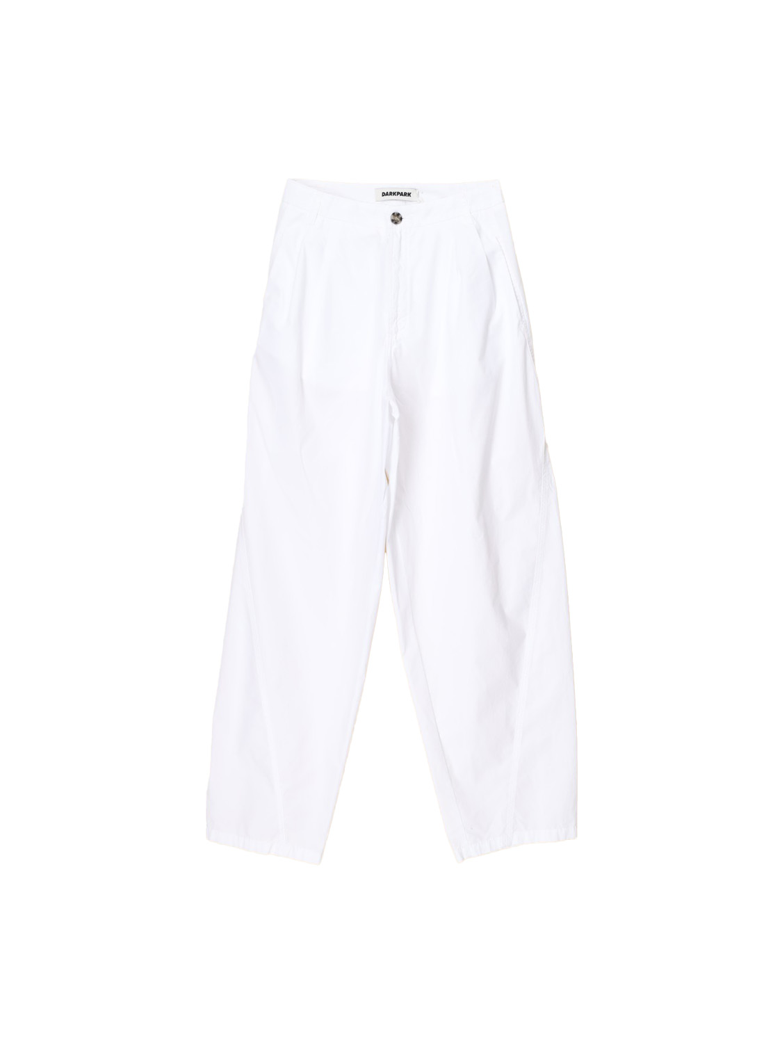 Darkpark Phebe - Pantaloni a gamba larga in cotone oversize   bianco XS/S