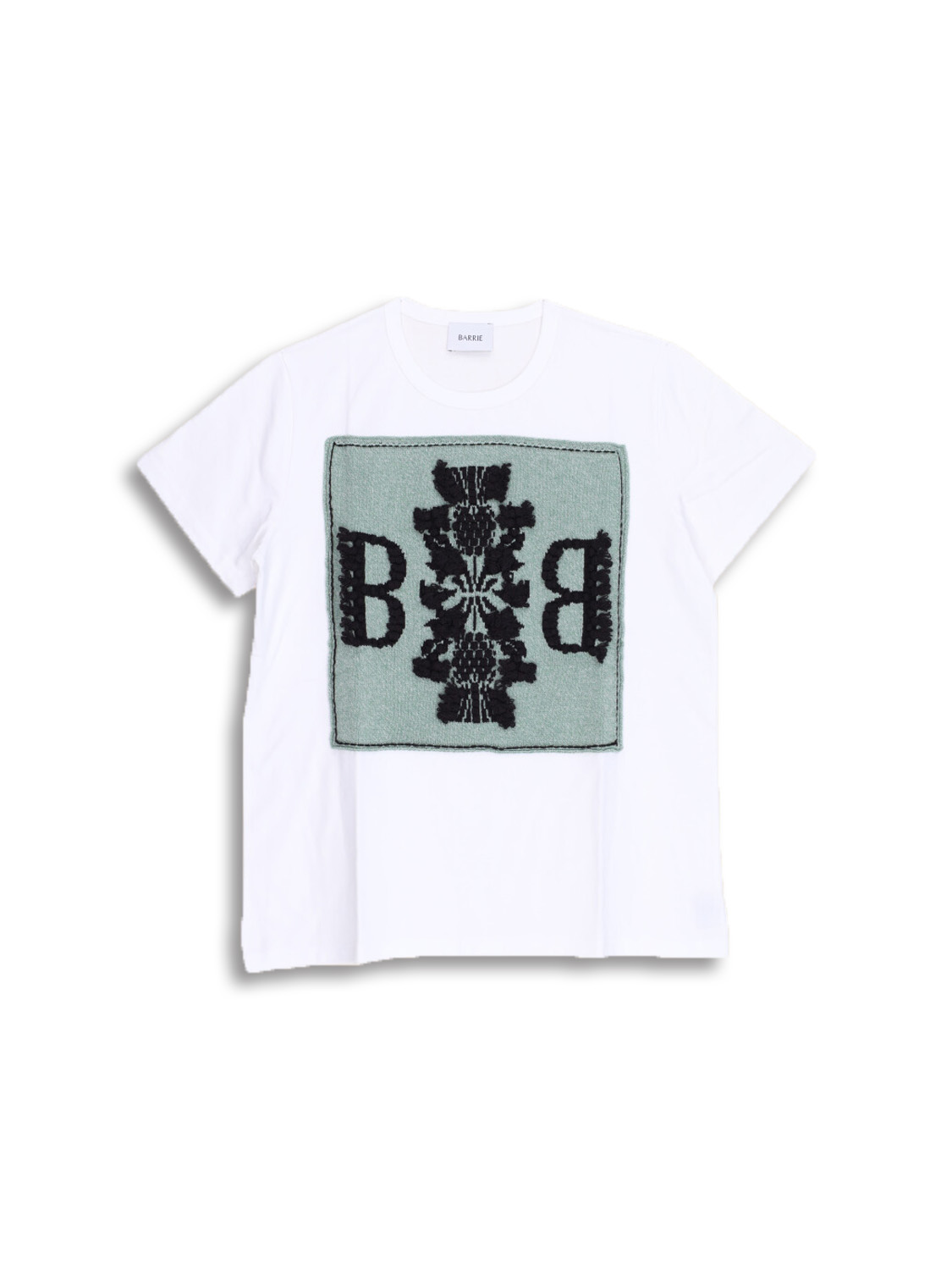 Barrie T-Shirt with logo cashmere patch - Shirt with logo cashmere patch green M