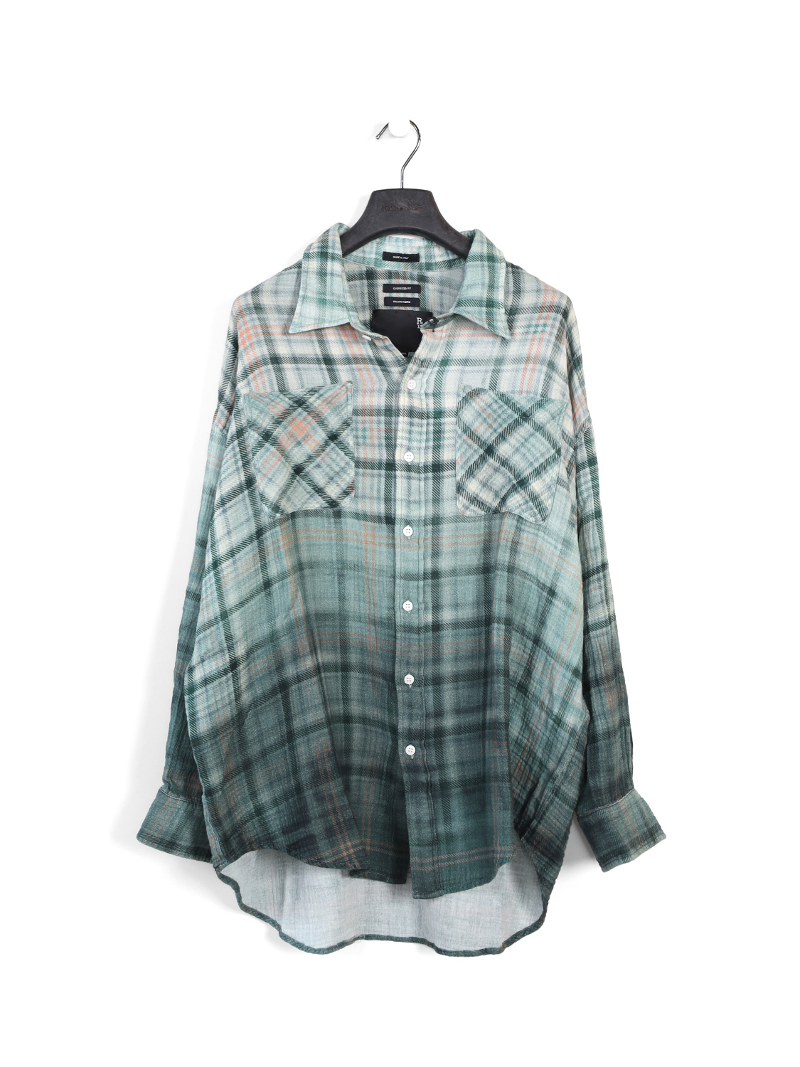 Drop neck - Shirt with check pattern