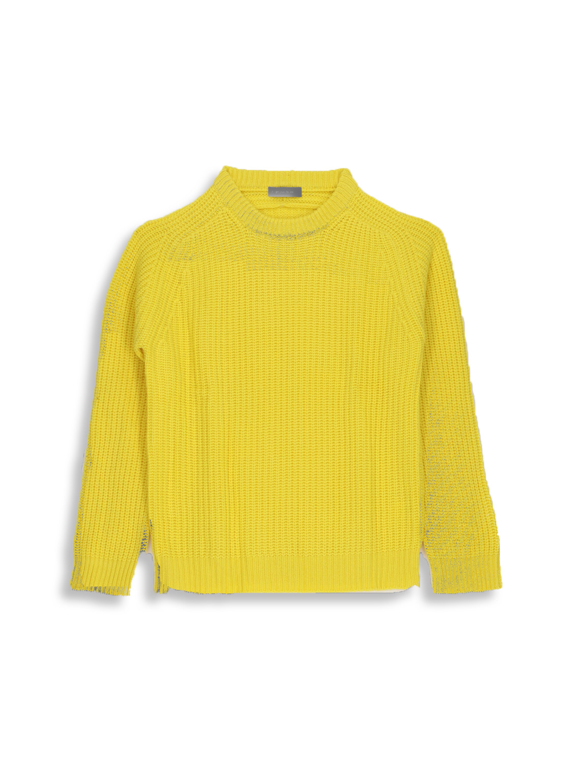 Stephan Boya mood rib - knitted sweater in cashmere yellow XL