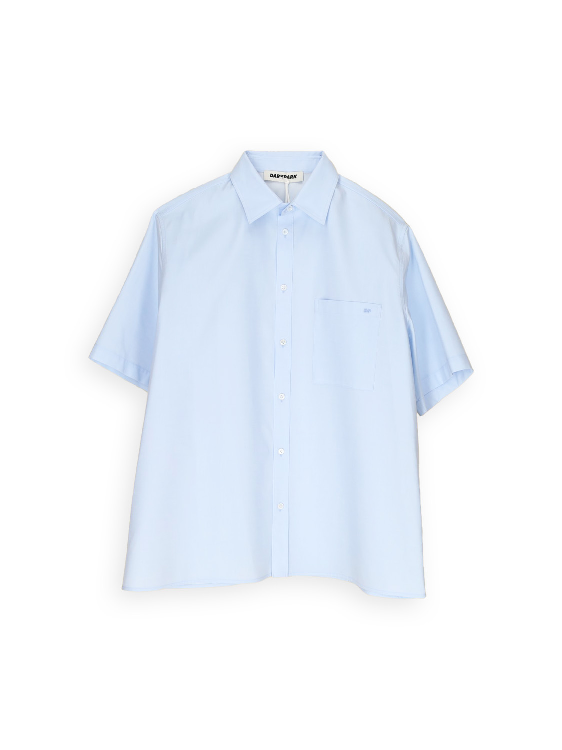 Darkpark Valle - Short-sleeved cotton shirt  blue S