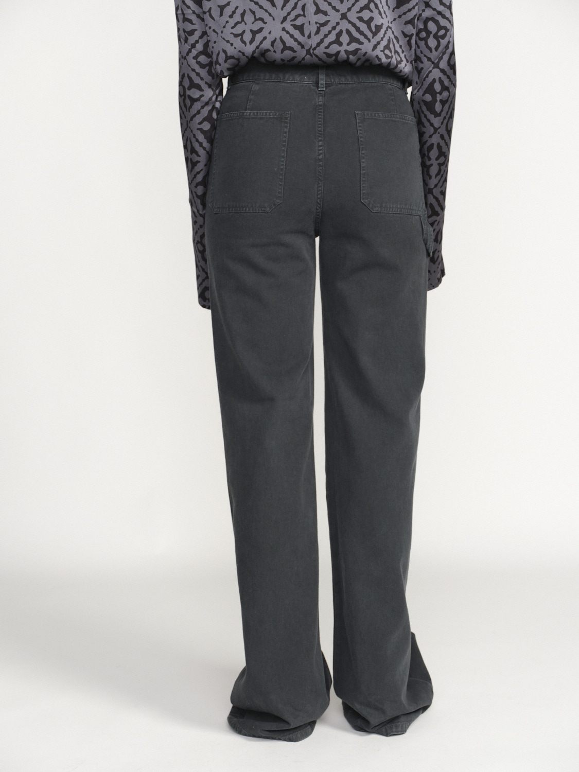 Nili Lotan Quentin - Pantalon à pattes d'éléphant avec design de grandes poches gris 36
