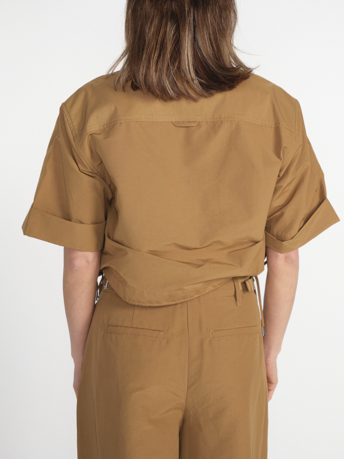 Simkhai Ryett – short sleeve top in caramel hue  beige S