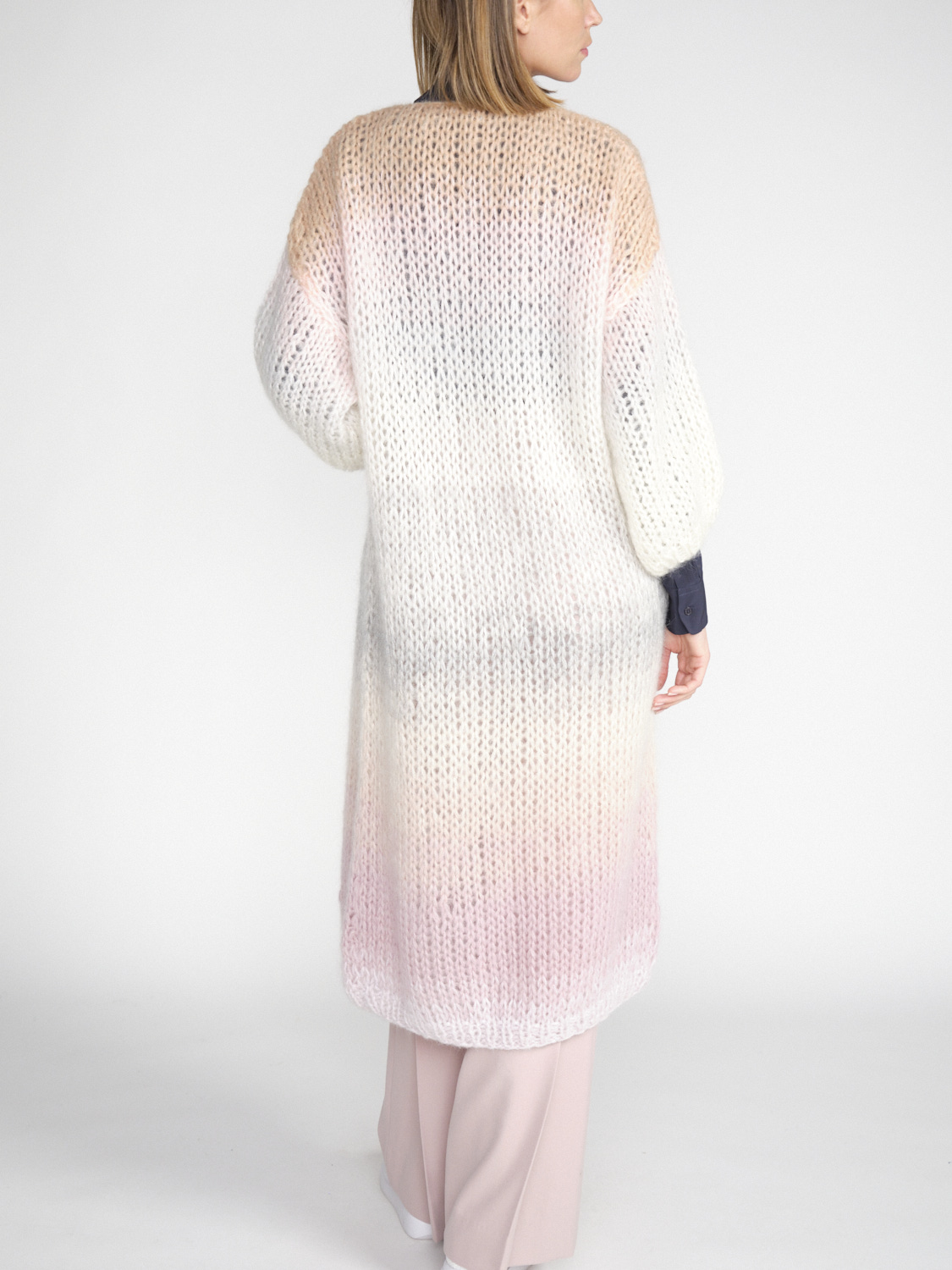 Maiami Gradient - Hand knitted cardigan from mohair  multi S/M