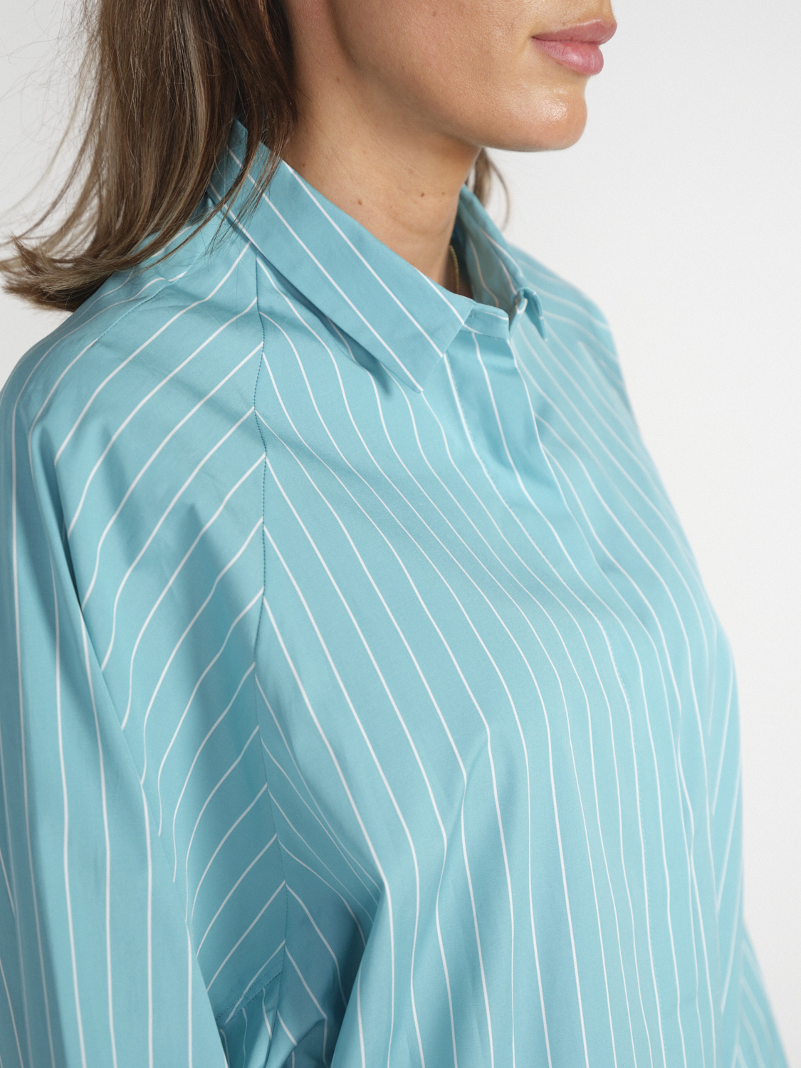 Odeeh Blouse with white Stripes   green 34