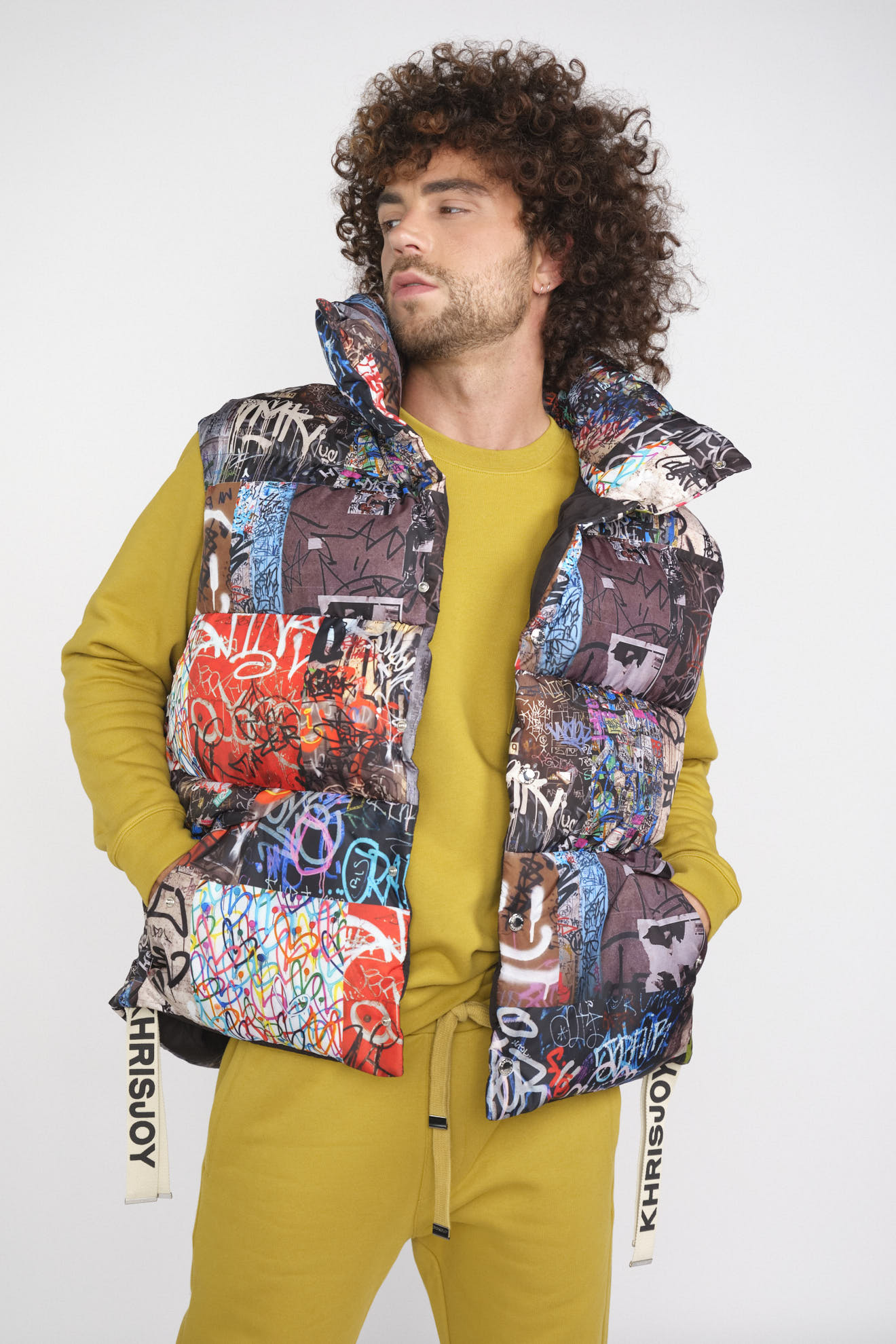 Khrisjoy Gilet oversize Graffiti multi S/M