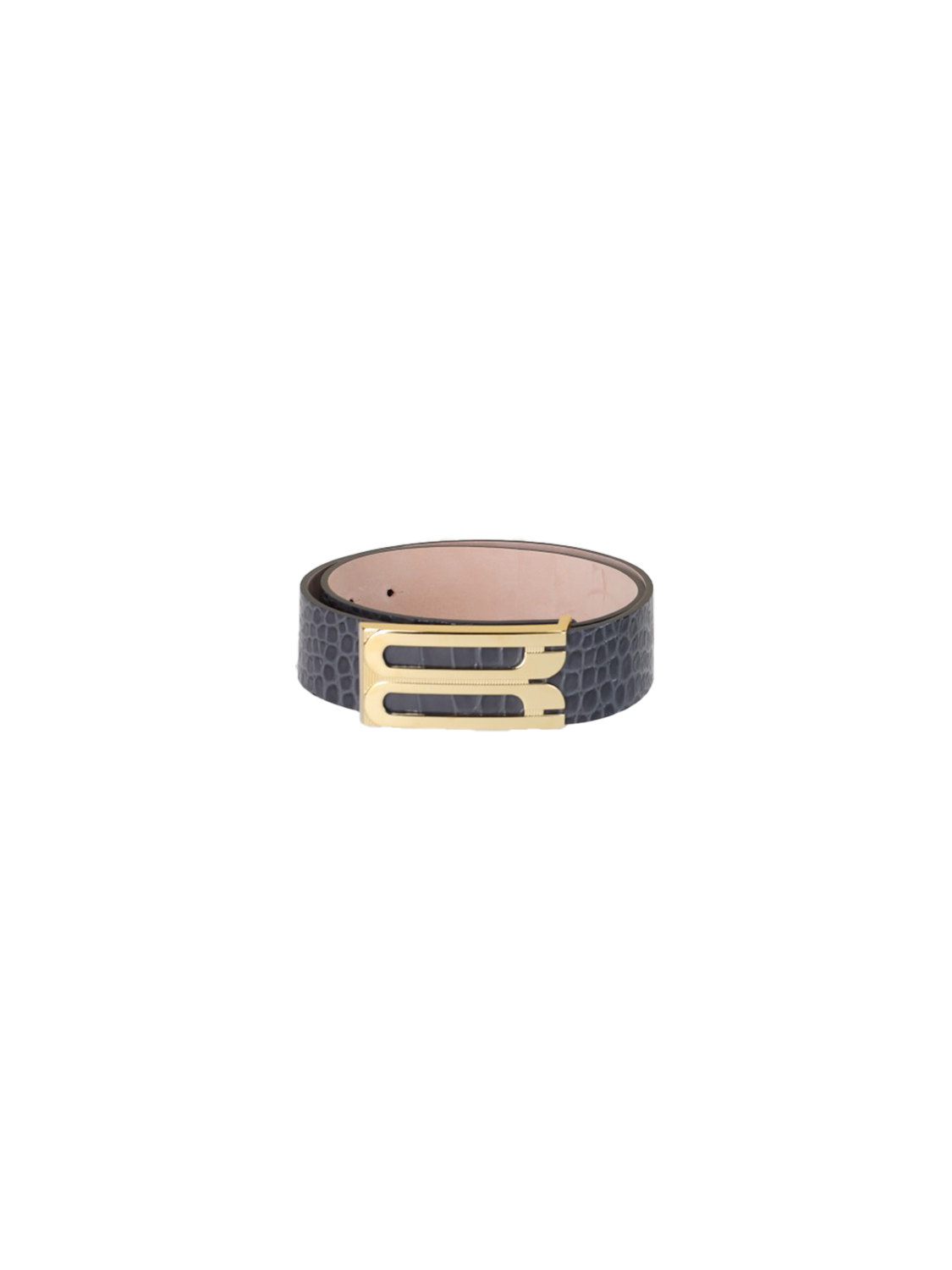 Jumbo Frame crocodile pattern belt  