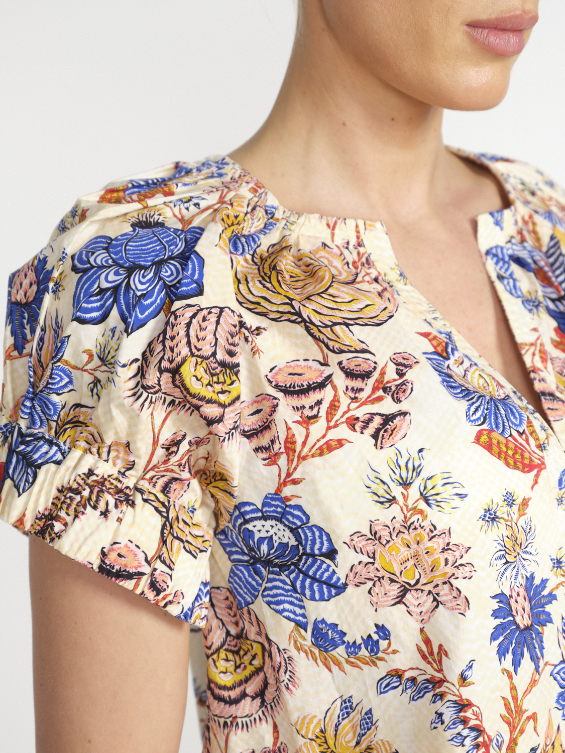 Ulla Johnson Naomi cotton blouse with floral design  multi 36