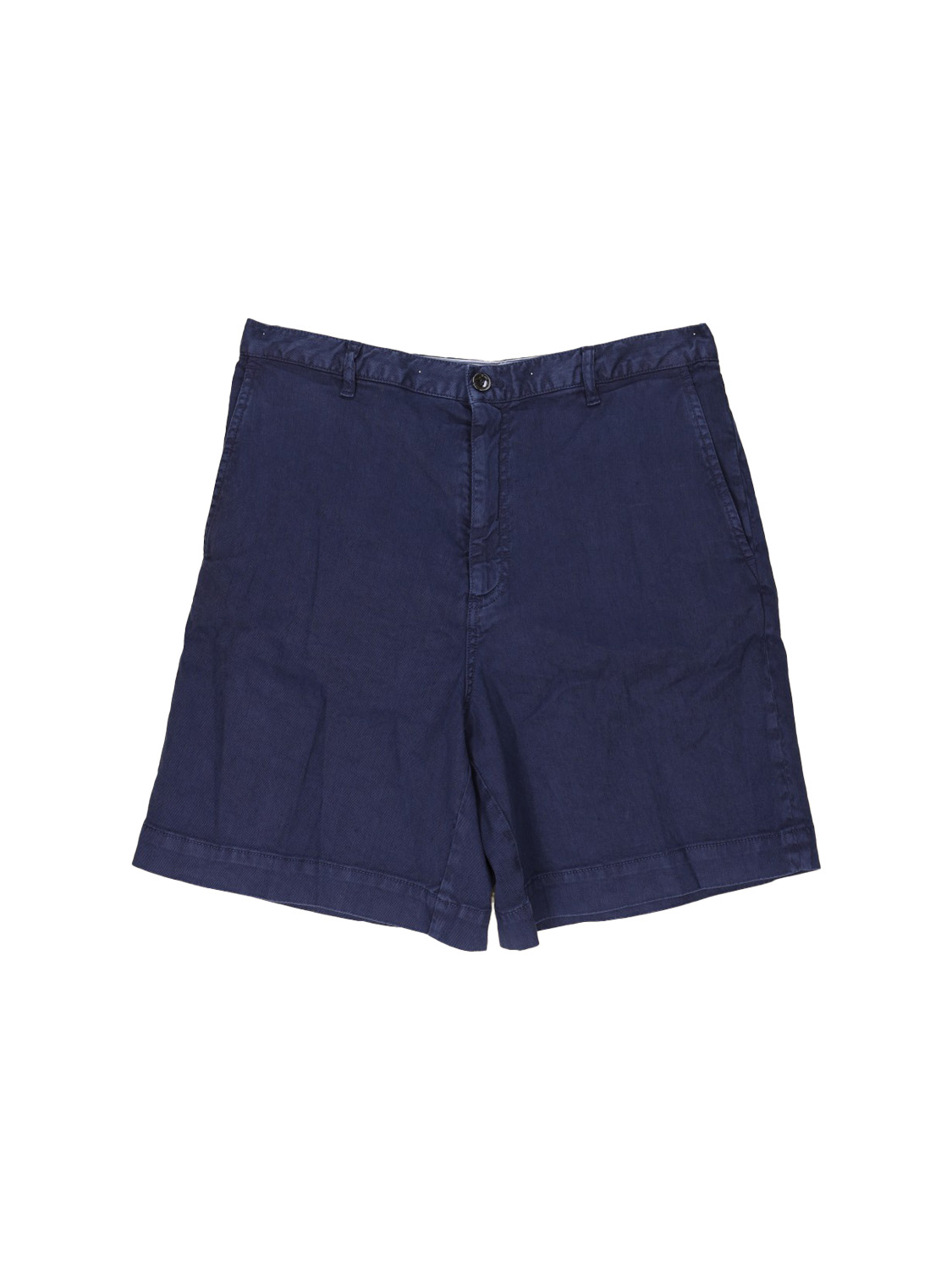 nine in the morning Otto Bermuda – Leinen-Baumwoll-Shorts   marine 33