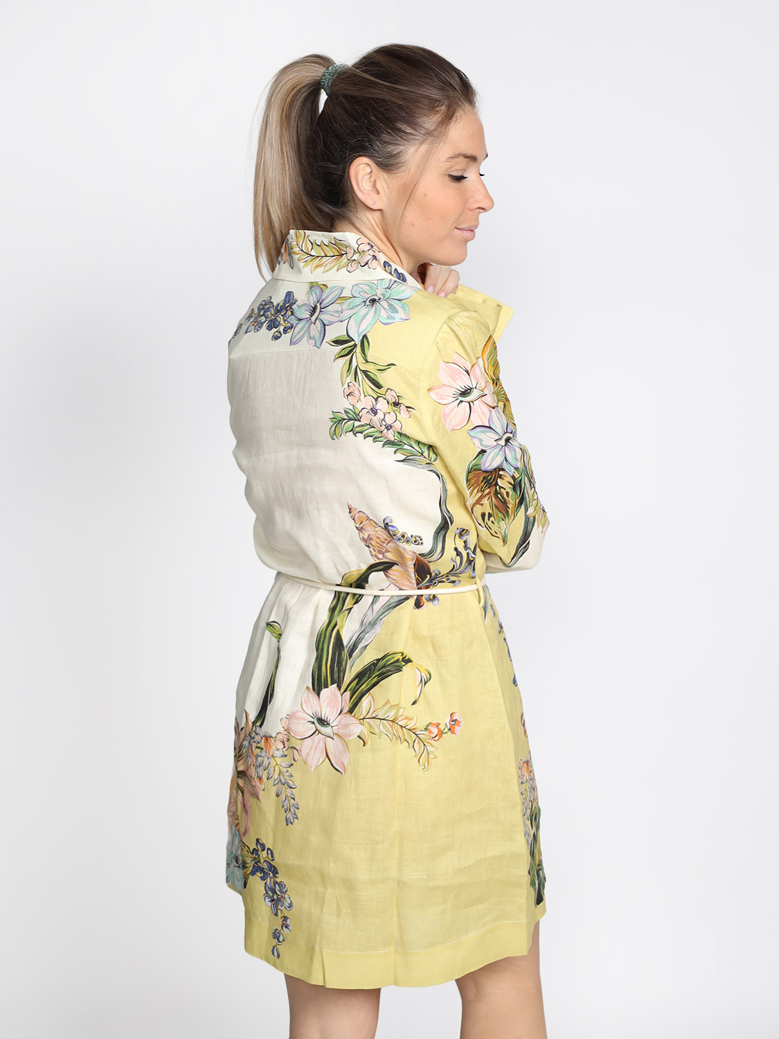 Alemais Oleander - Minikleid aus Leinen multi 38