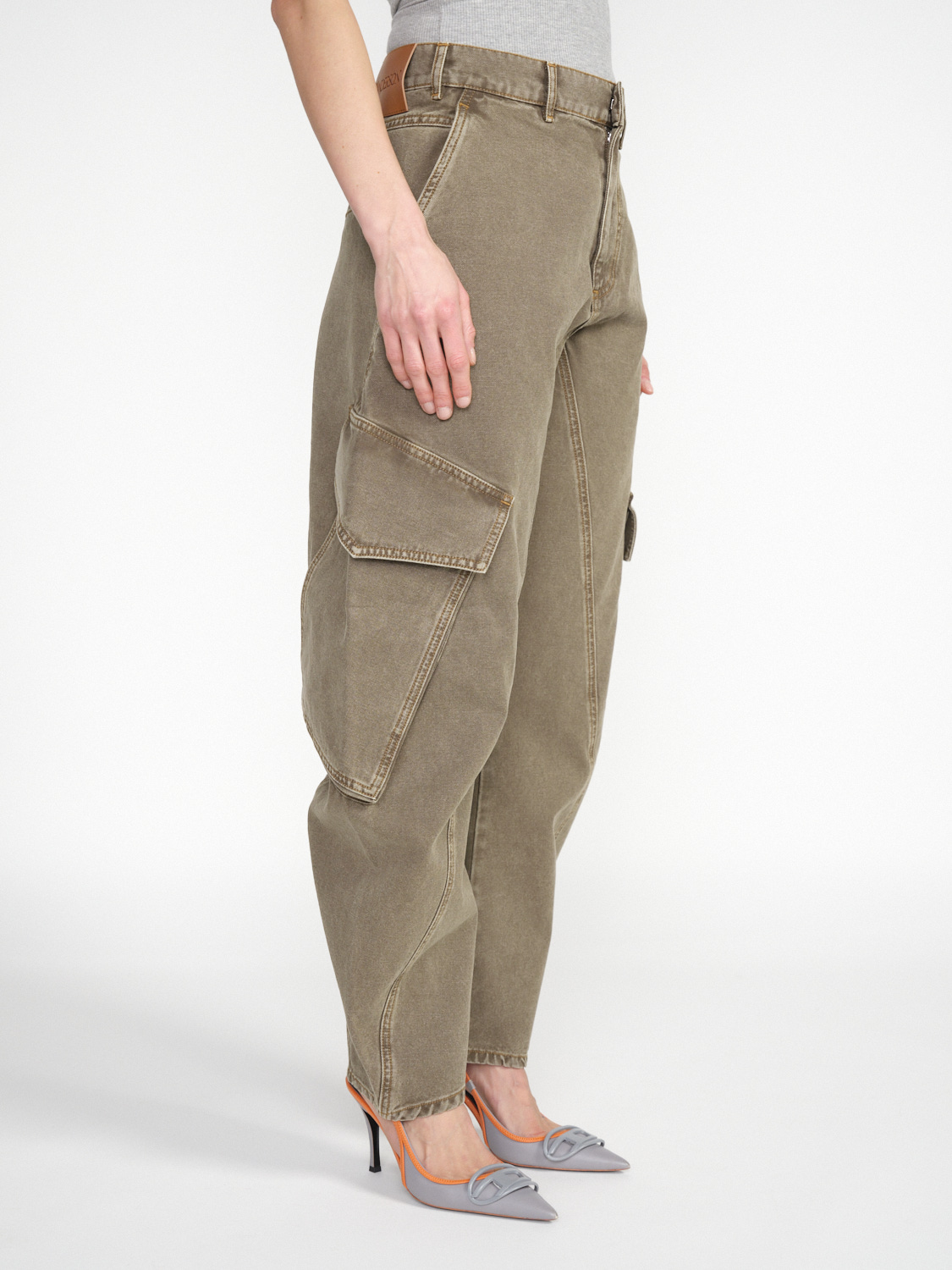 JW Anderson Twisted Cargo - Cargo Hose aus Baumwolle khaki 26