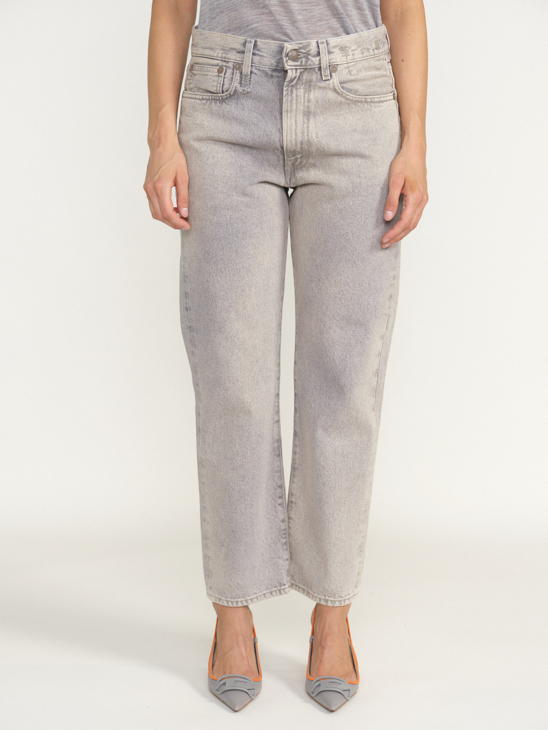 R13 Pantalon en jean boyfriend avec un lavage clair gris 25