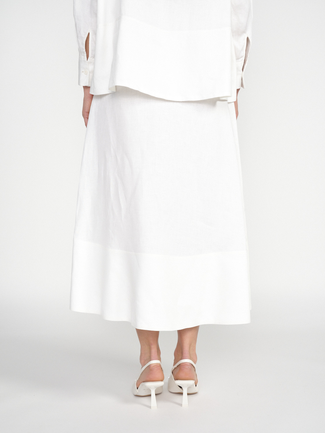 Iris von Arnim Lelita – linen midi skirt  white 36