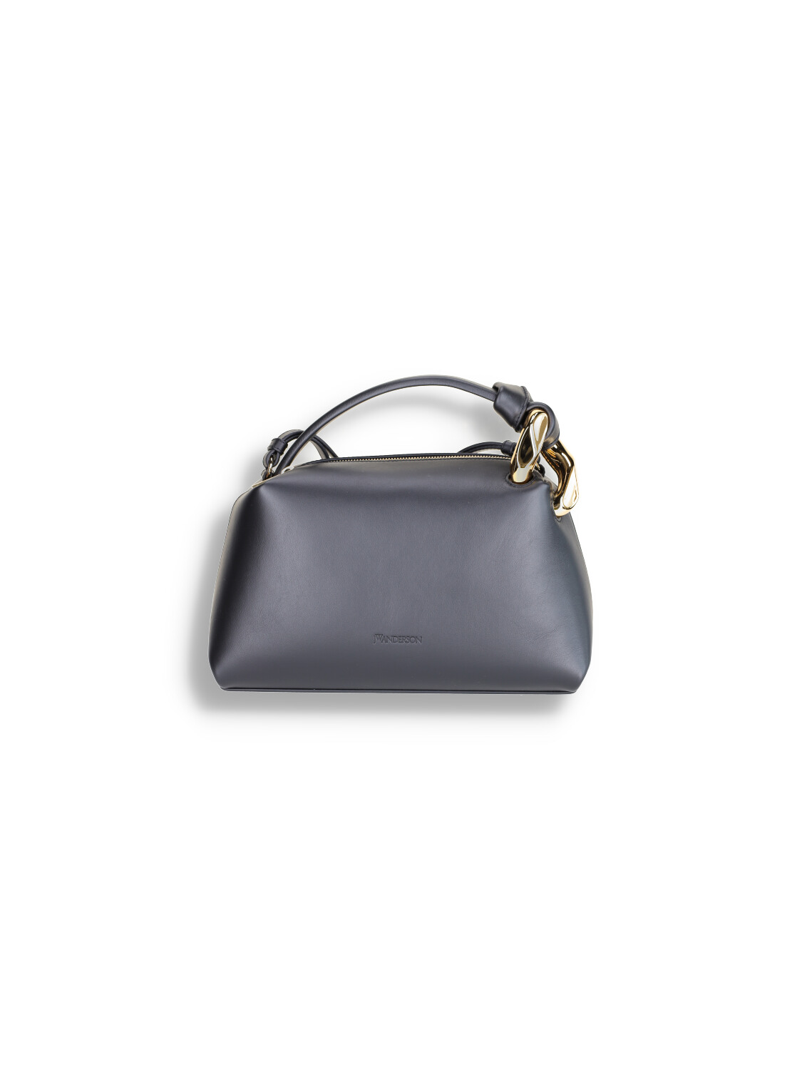 Corner Bag - Leather handbag with gold hardware